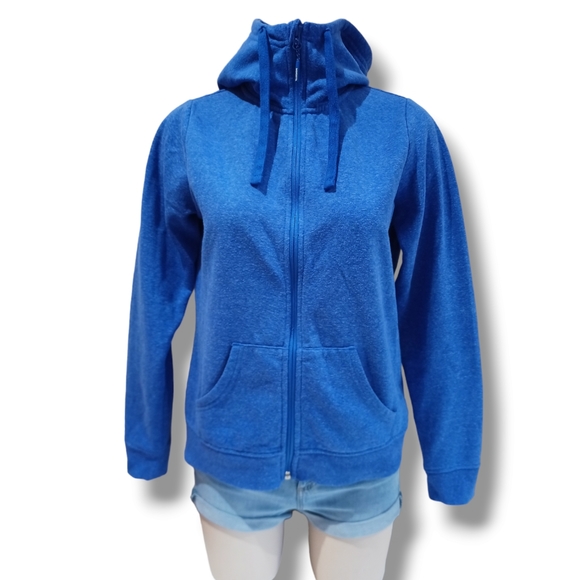 Mondetta Women's Royal Heather Fleece Full Zip Hoodie - Picture 2 of 16